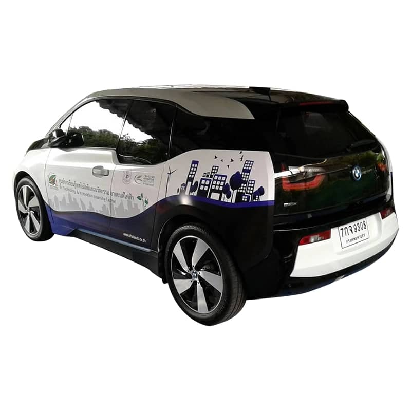 ตัวอย่างสติ๊กเกอร์ติดรถเก๋ง รถ Eco car และรถ SUV ตัวอย่างที่ 8