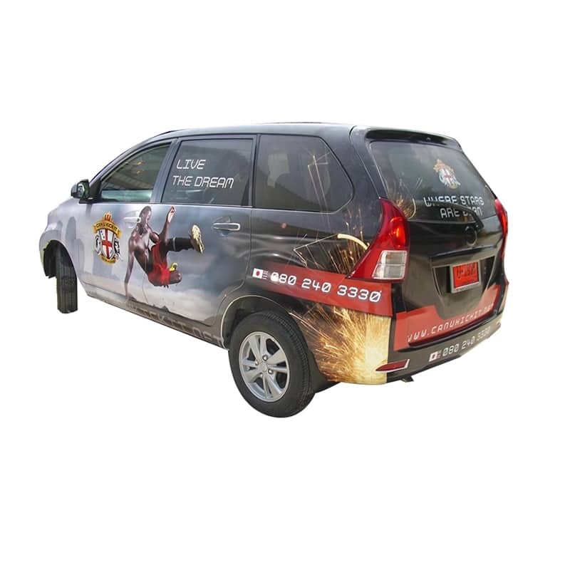 ตัวอย่างสติ๊กเกอร์ติดรถเก๋ง รถ Eco car และรถ SUV ตัวอย่างที่ 11