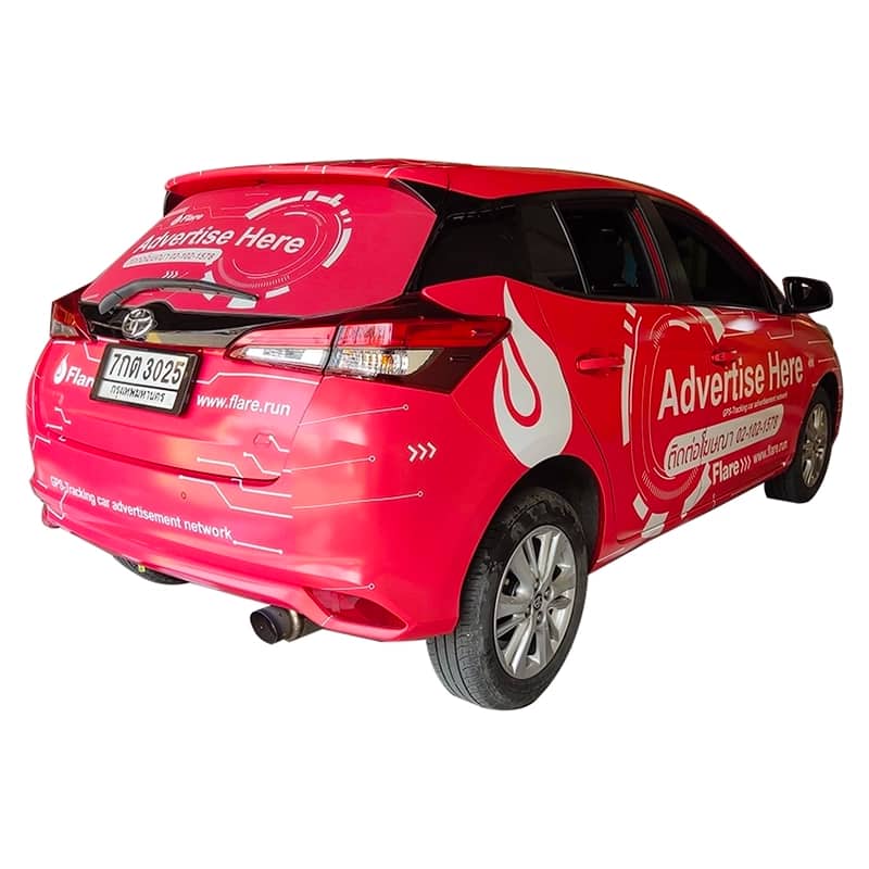 ตัวอย่างสติ๊กเกอร์ติดรถเก๋ง รถ Eco car และรถ SUV ตัวอย่างที่ 24