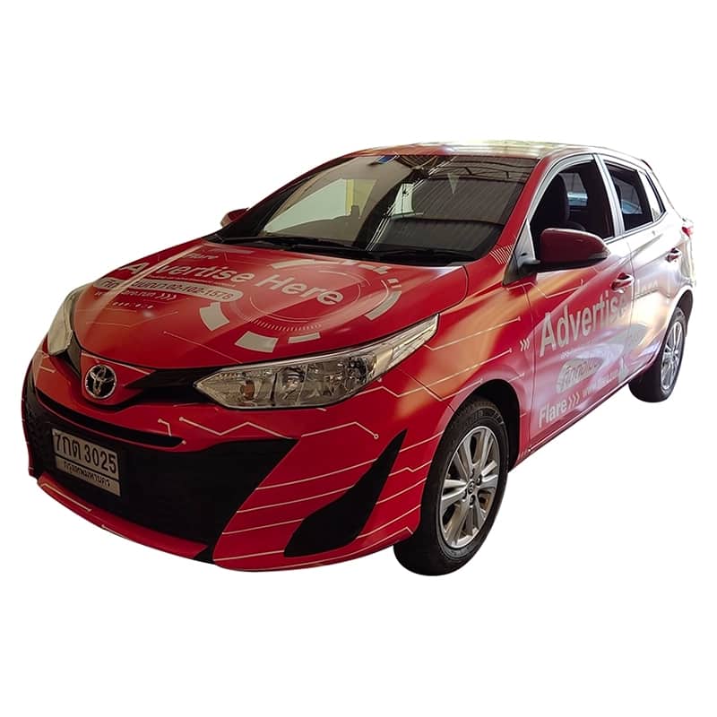 ตัวอย่างสติ๊กเกอร์ติดรถเก๋ง รถ Eco car และรถ SUV ตัวอย่างที่ 25