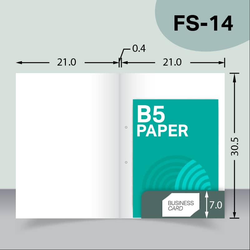 แบบไดคัทแฟ้มแบบพิเศษ B5 FS-14 สำหรับเลือกผลิตแฟ้มเอกสารบริษัท