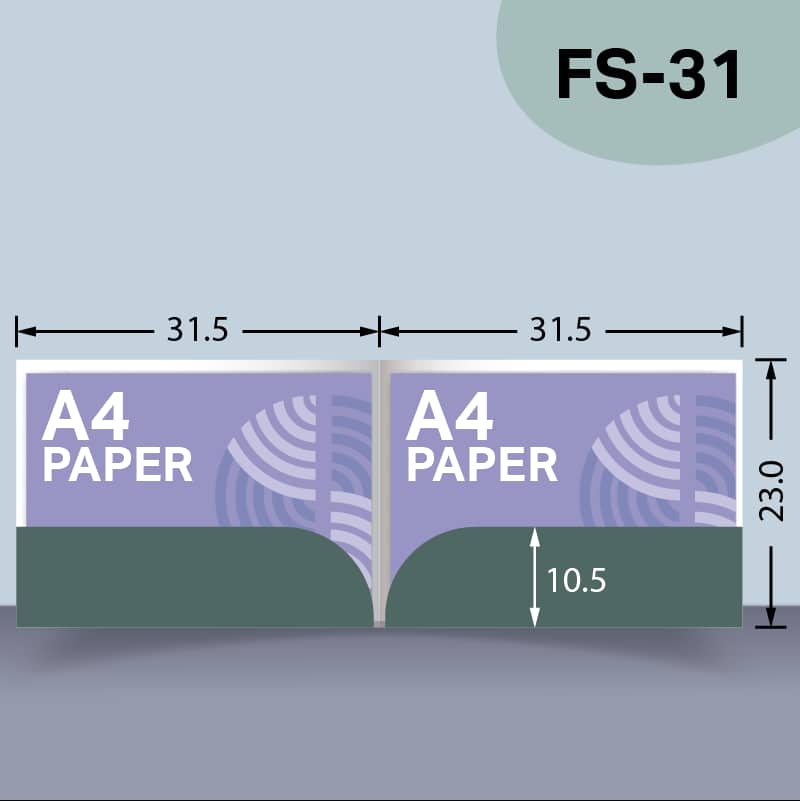 แบบไดคัทแฟ้มแบบพิเศษแนวนอน FS-31 สำหรับเลือกผลิตแฟ้มเอกสารบริษัท