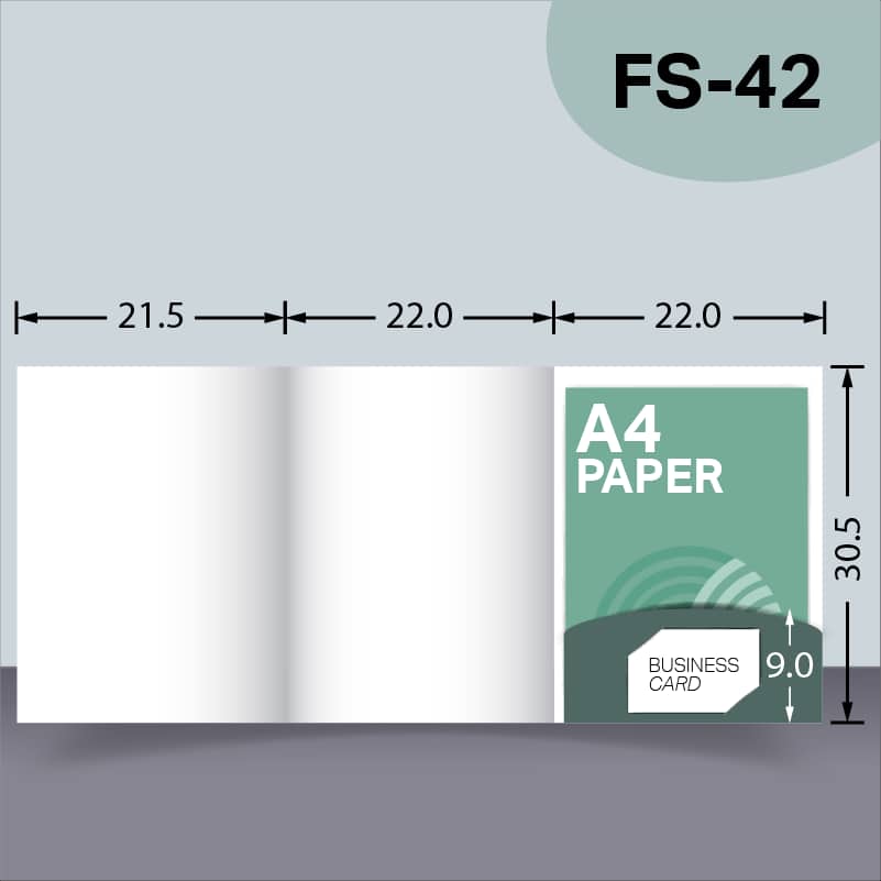 แบบไดคัทแฟ้มแบบพิเศษ 3 ตอน FS-42 สำหรับเลือกผลิตแฟ้มเอกสารบริษัท