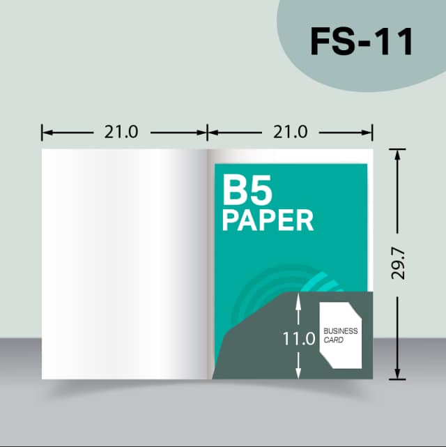 แบบไดคัทแฟ้มแบบพิเศษ B5 FS-11 สำหรับเลือกผลิตแฟ้มเอกสารบริษัท