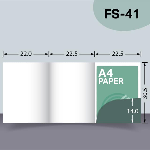 แบบไดคัทแฟ้มแบบพิเศษ 3 ตอน FS-41 สำหรับเลือกผลิตแฟ้มเอกสารบริษัท