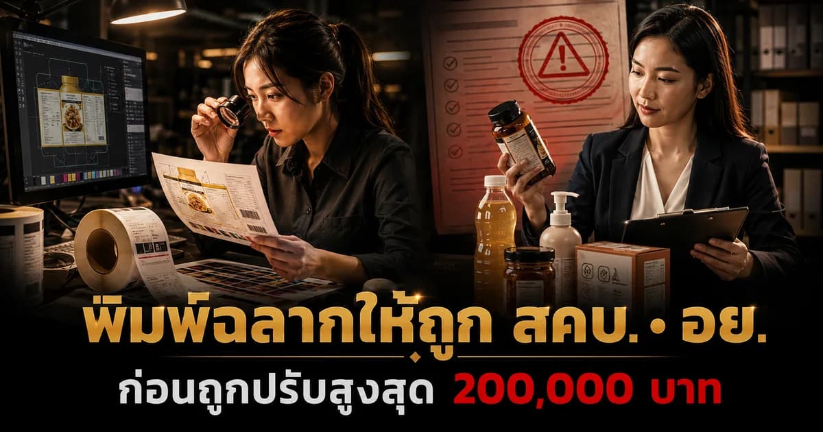 ฉลากสินค้าติดบนขวดพลาสติกในโรงพิมพ์