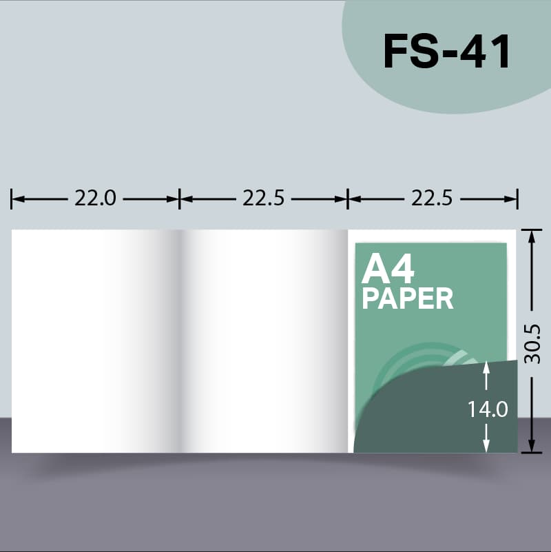 แบบไดคัทแฟ้มแบบพิเศษ 3 ตอน FS-41 สำหรับเลือกผลิตแฟ้มเอกสารบริษัท