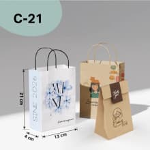 ตัวอย่างถุงกระดาษคราฟท์ Model C-21