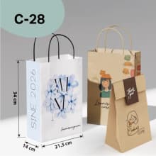 ตัวอย่างถุงกระดาษคราฟท์ Model C-28