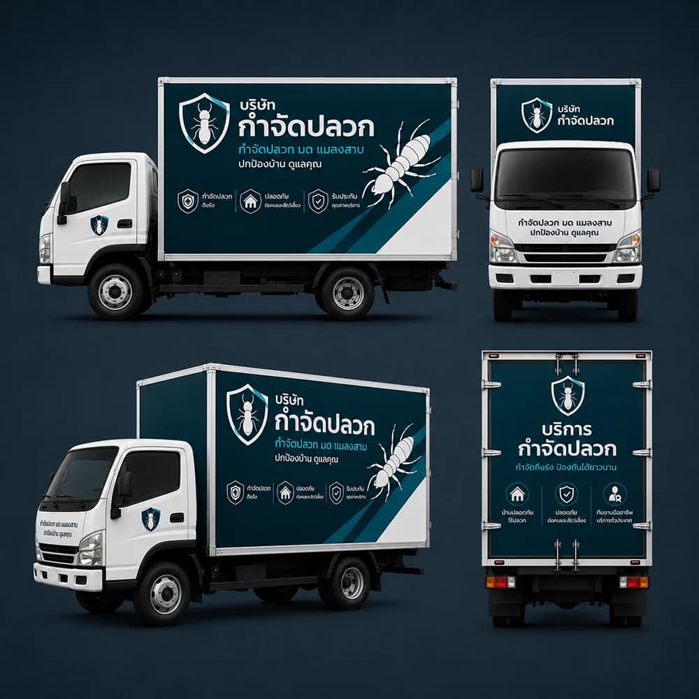 ตัวอย่างสติ๊กเกอร์ติดรถ 3M สำหรับรถบริษัทและรถโฆษณา