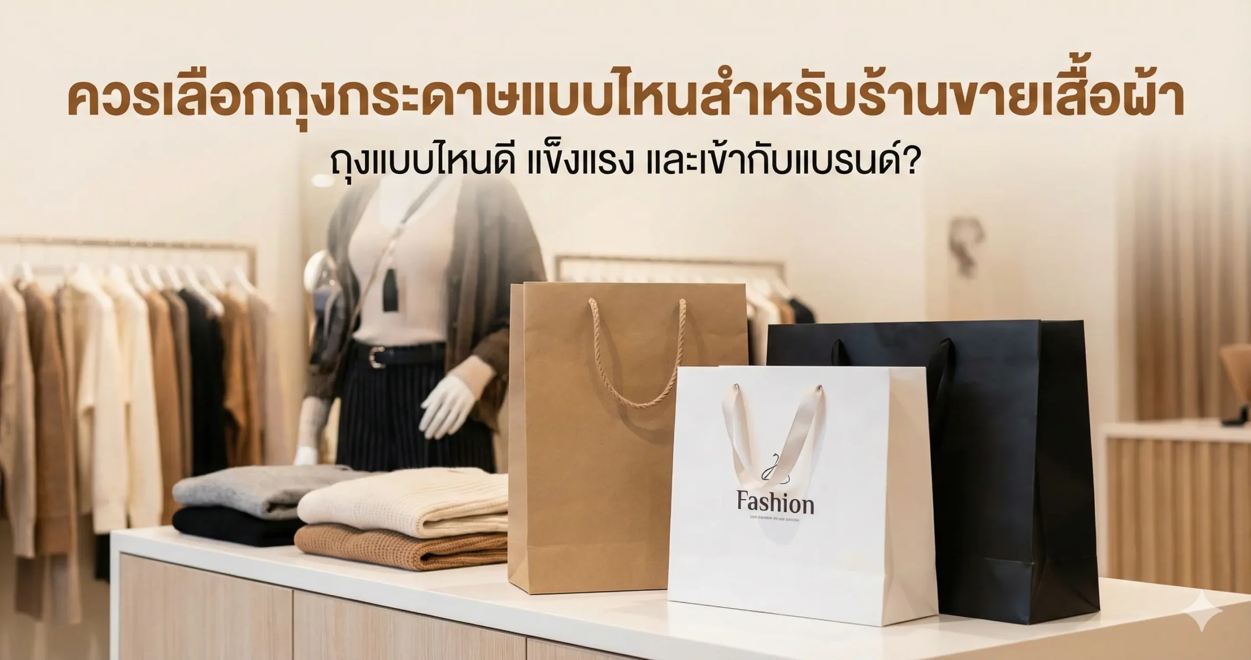 ถุงกระดาษใส่เสื้อผ้า